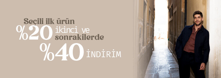 Seçili Ürünlerde İlk Ürün %20 Sonrakilerde %40 İndirim