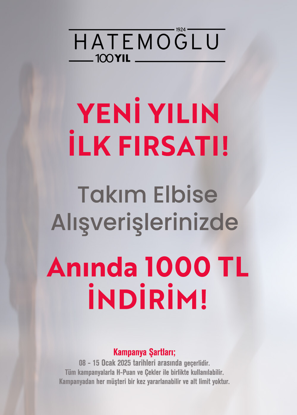 Takım Elbise Alışverişlerinde 1000TL İndirim