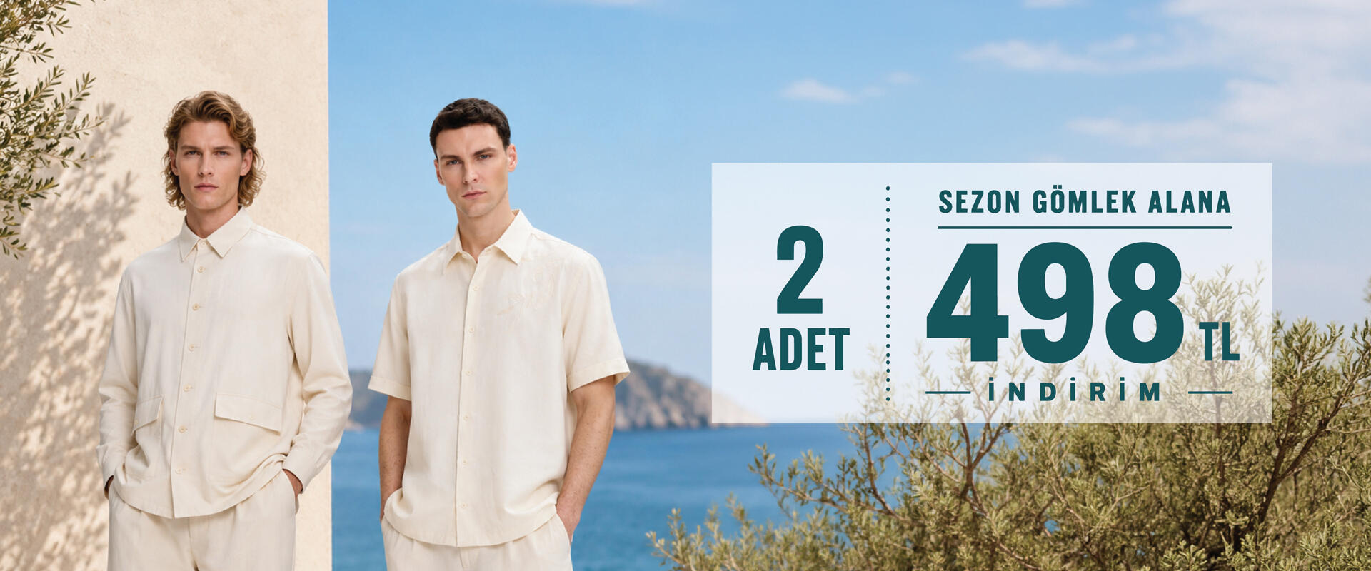 2 Gömlek Alana 498 TL İndirim