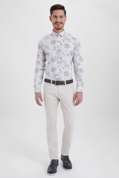 Gri Slim Fit Pantolon - 2