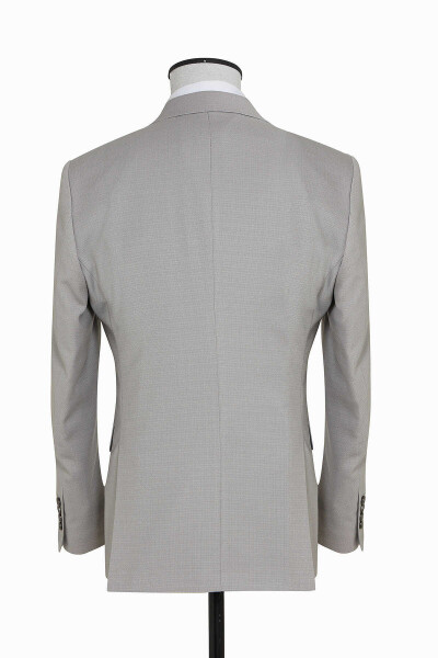 Gri Desenli Slim Fit Takım Elbise - 2