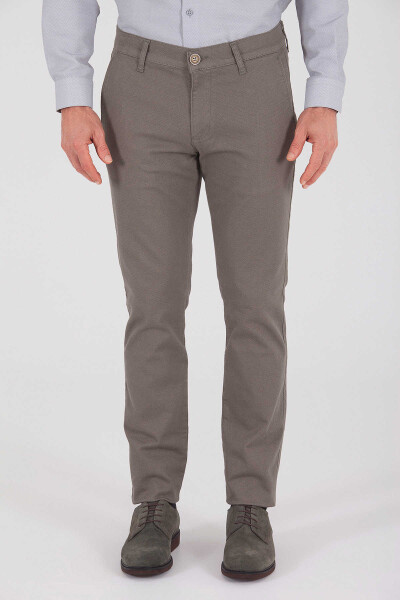 Haki Desenli Regular Pantolon - 1