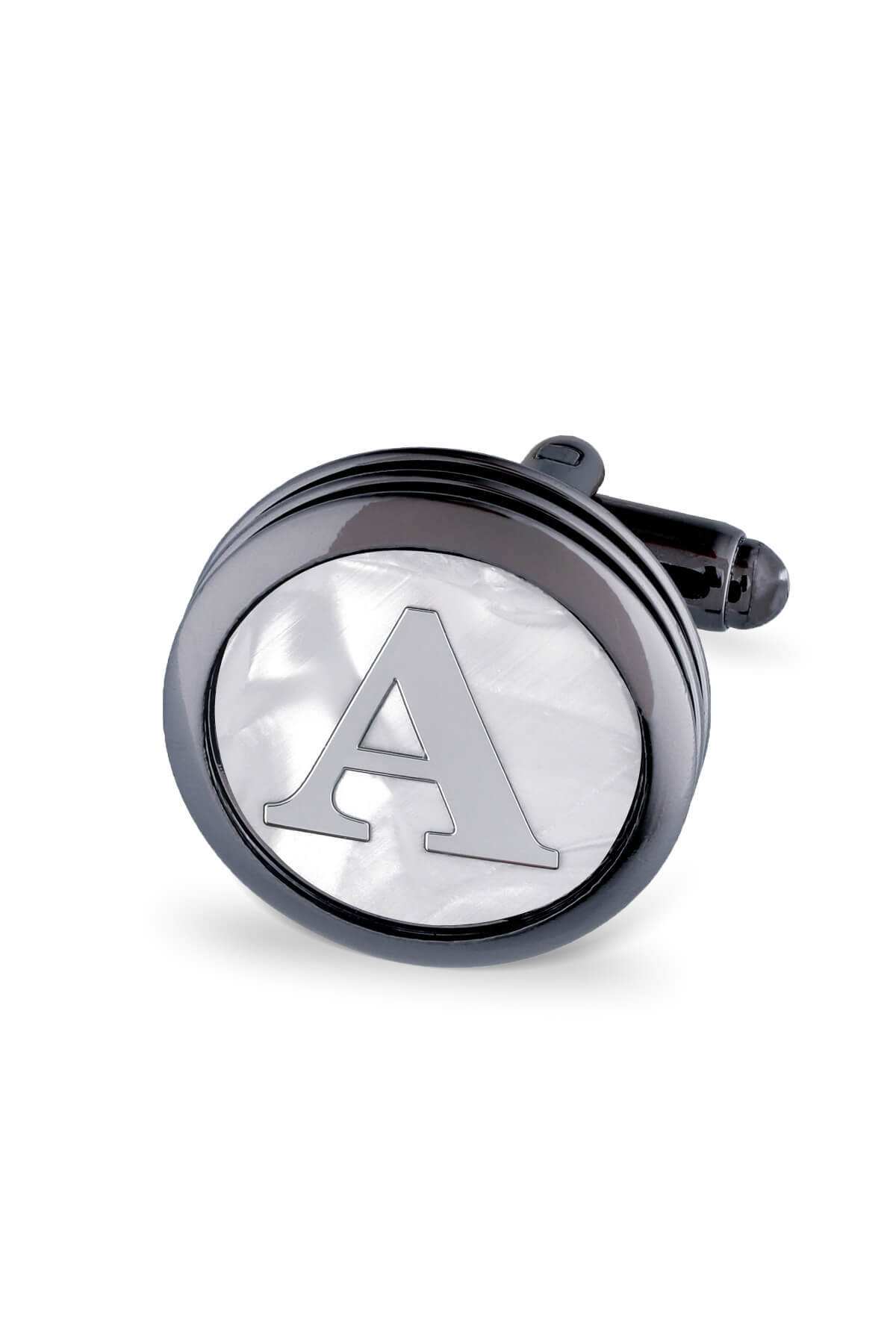 A Harfli Yuvarlak Tekli Kol Düğmesi - 1