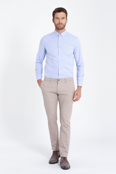 Slim Fit Açık Mavi Oxford Gömlek - 2