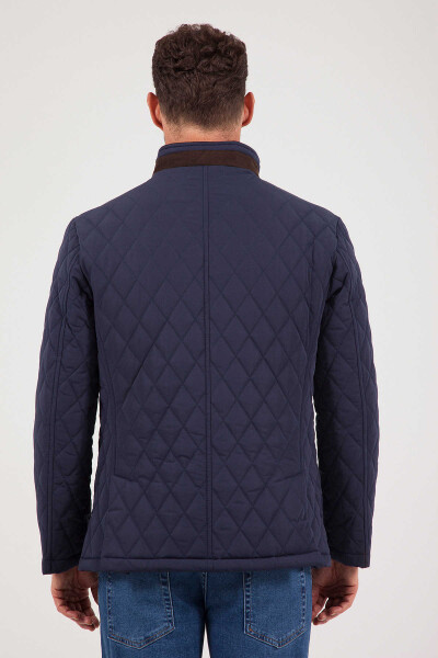 Açık Lacivert Kapitone Mont - 5