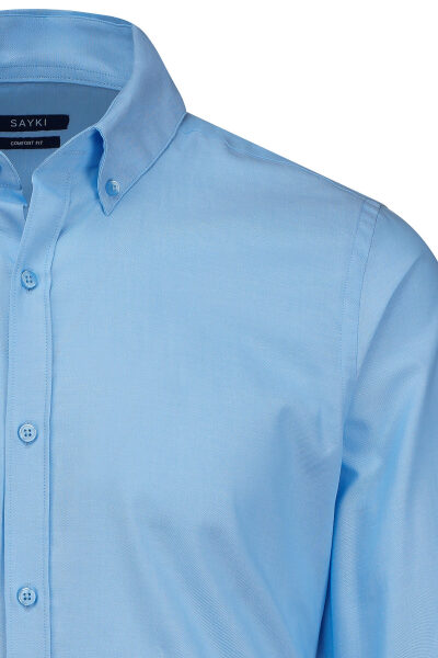 Mavi Comfort Fit Düğmeli Yaka 100% Pamuk Uzun Kollu Oxford Gömlek - 2