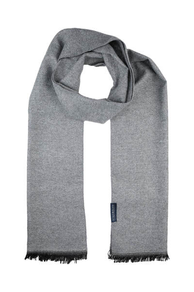 A.Gri - Bej Çift Taraflı Atkı 