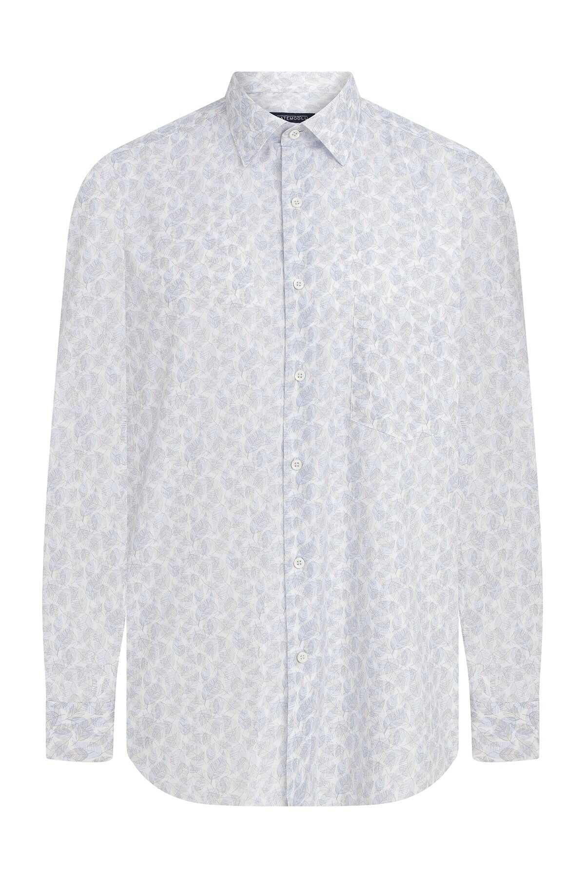 Kahverengi Regular Fit Desenli Gömlek - 1