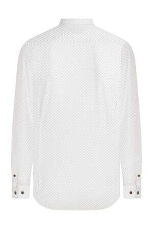 Kahverengi Slim Fit Baskılı 100% Pamuk Uzun Kol Spor Gömlek - 6