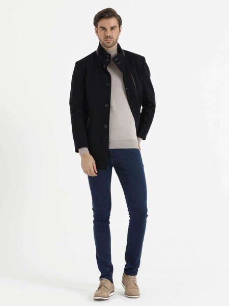 A.Lacivert Basic Palto - 2