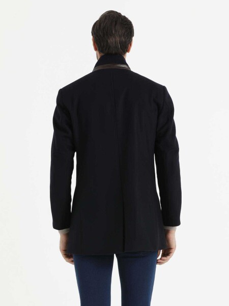 A.Lacivert Basic Palto - 5