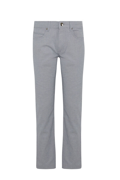 Gri Regular Fit Pamuklu 5 Cep Kanvas Pantolon - 3