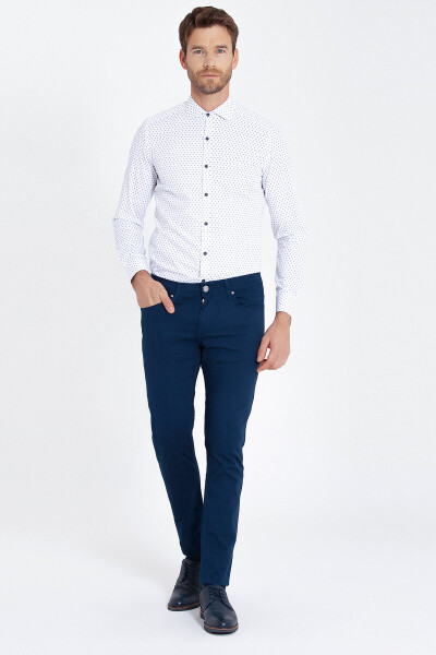 Lacivert Slim Fit Pantolon - 3