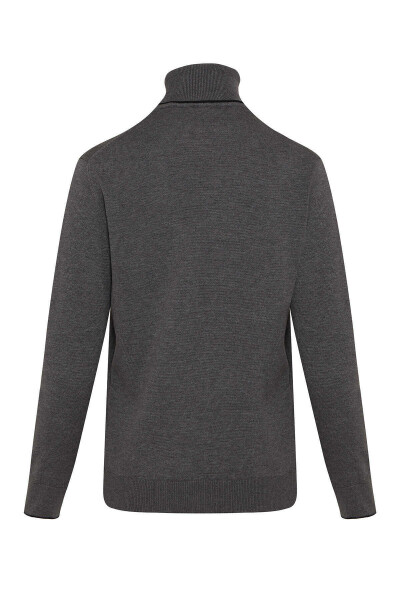 Antrasit Balıkçı Yaka Triko Kazak - 3