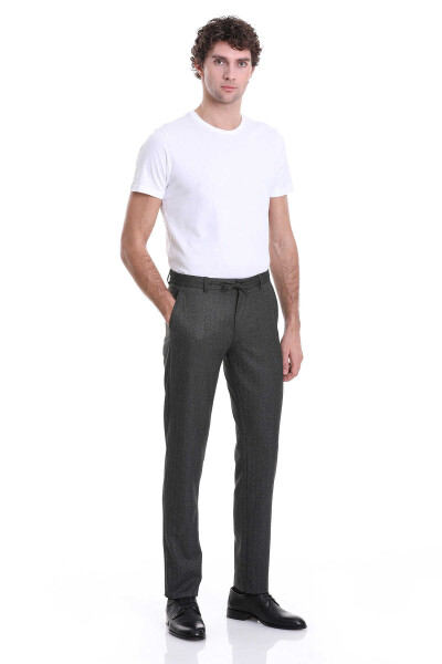 Antrasit Dinamik Fit Balıksırtı Yandan Cepli Jogger Pantolon - 2