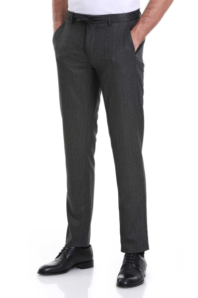 Antrasit Dinamik Fit Balıksırtı Yandan Cepli Jogger Pantolon - 3