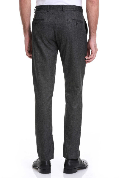 Antrasit Dinamik Fit Balıksırtı Yandan Cepli Jogger Pantolon - 5