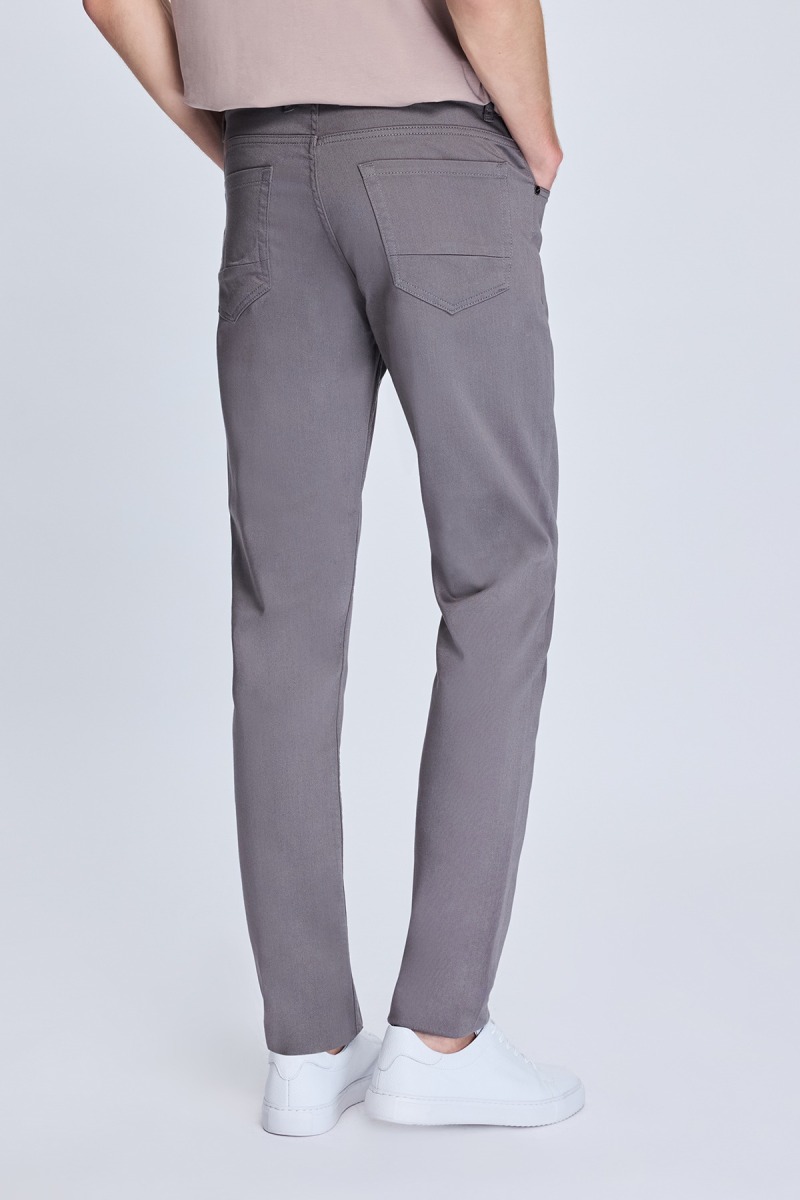 Antrasit Dinamik Fit Pamuklu 5 Cep Kanvas Pantolon - Hatem Saykı (1)