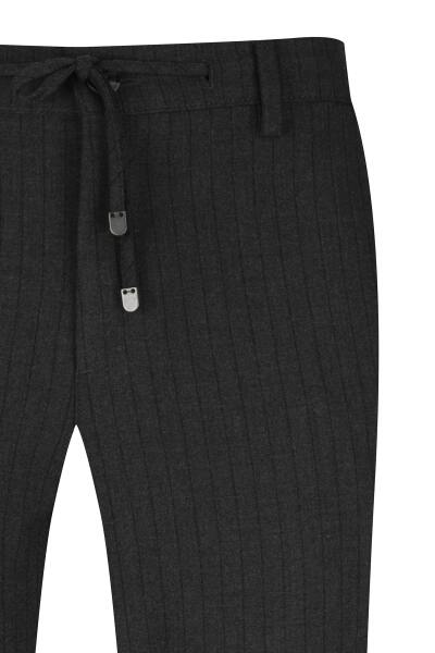 Antrasit Rahat Kesim Yandan Cepli Jogger Pantolon - 2