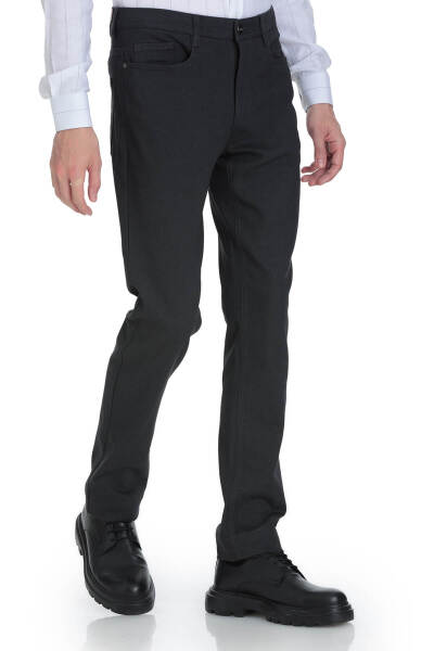 Antrasit Regular Fit 5 Cep Pamuklu Kot Pantolon - 3