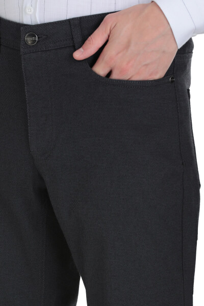 Antrasit Regular Fit 5 Cep Pamuklu Kot Pantolon - 4