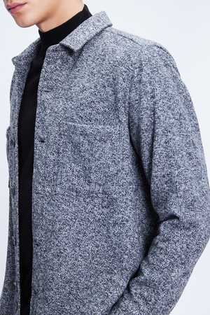 Antrasit Regular Fit Pamuklu Overshirt Gömlek - 4