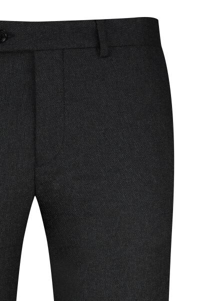 Antrasit Regular Fit Yandan Cepli Kumaş Pantolon - 2