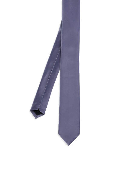 Antrasit Saten Kravat Mendil Set - 2