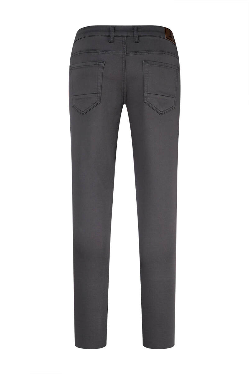 Antrasit Slim Fit Pamuklu 5 Cep Kanvas Pantolon - Saykı (1)