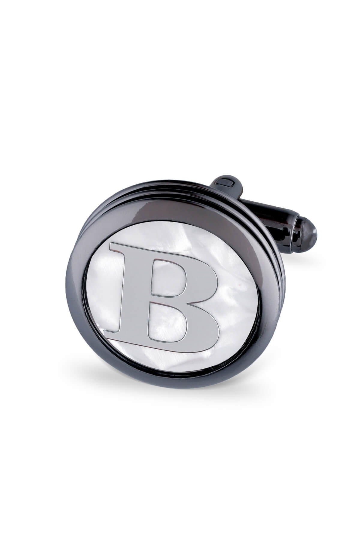 B Harfli Yuvarlak Tekli Kol Düğmesi - 1