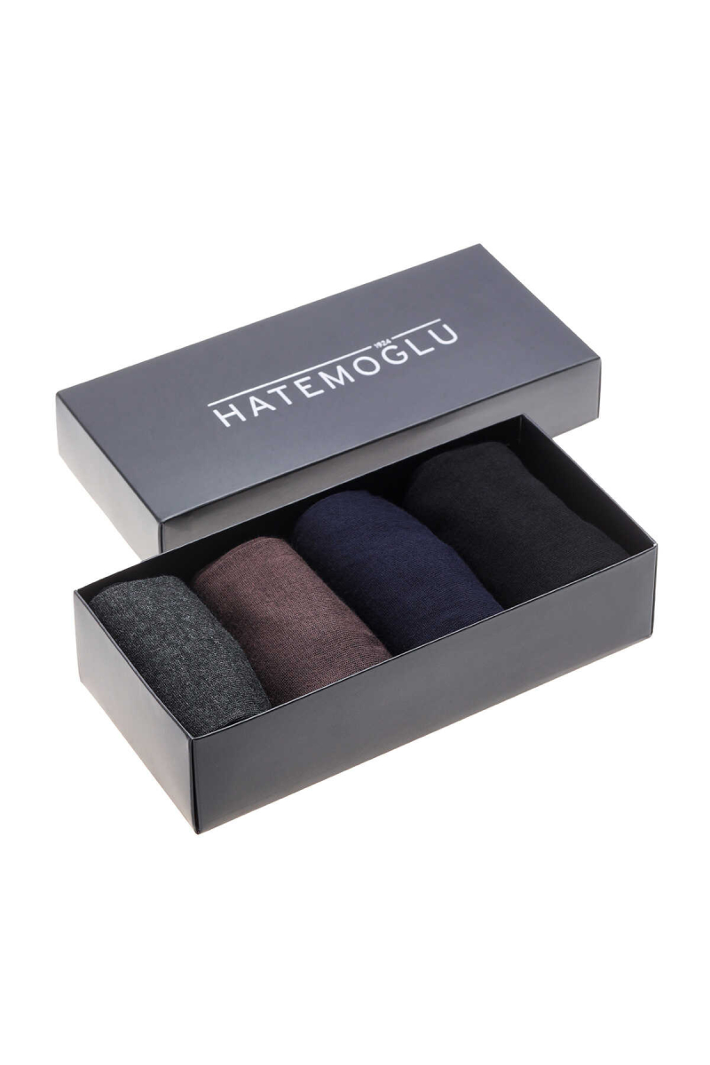 Erkek Bambu 4’li Konforlu Uzun Çorap Seti - Hatemoğlu