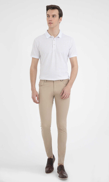 Bej Slim Fit Pantolon - 2