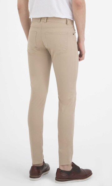 Bej Slim Fit Pantolon - 4