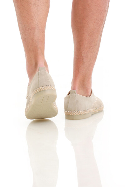 Bej Casual Bağcıklı Süet Ayakkabı - 5