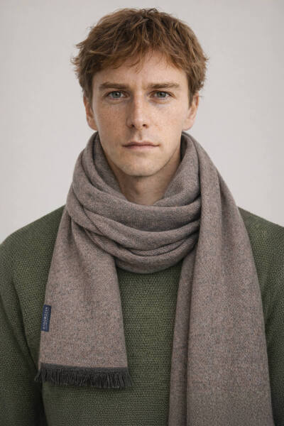 Bej Çift Taraflı Atkı 