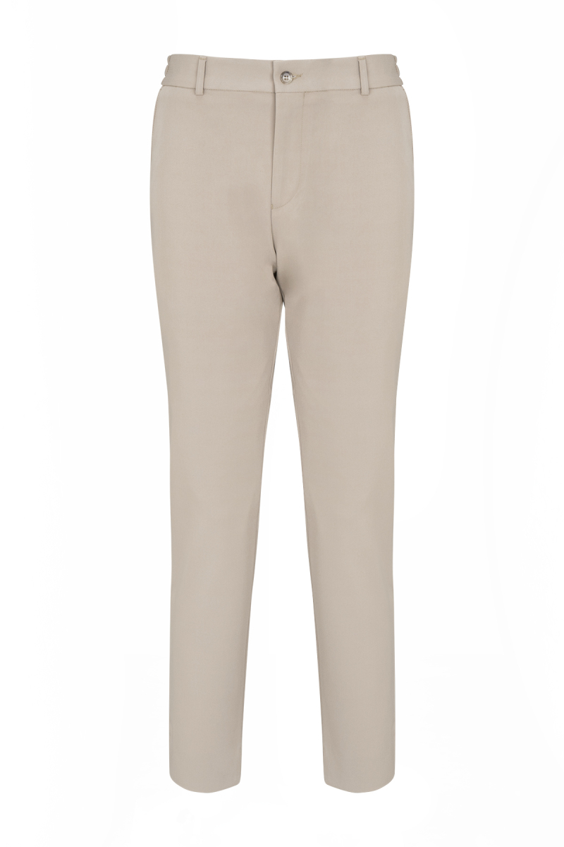 Bej Comfort Fit Mono Yaka Takım Elbise - Hatemoğlu (1)