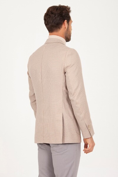 Bej Slim Fit Ceket - Thumbnail