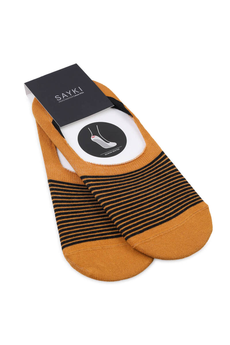 Bej Desenli Pamuklu İkili Babet Çorap - HATEM SAYKI