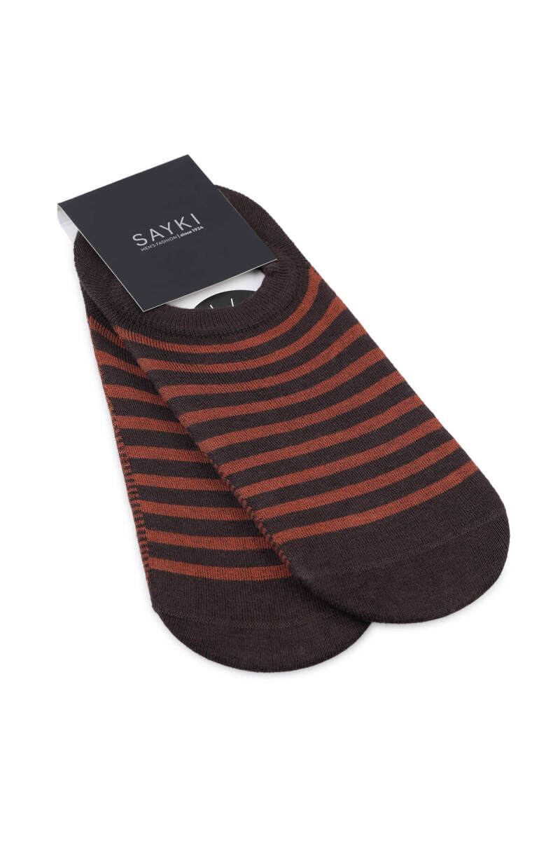 Bej Desenli Pamuklu İkili Babet Çorap - HATEM SAYKI