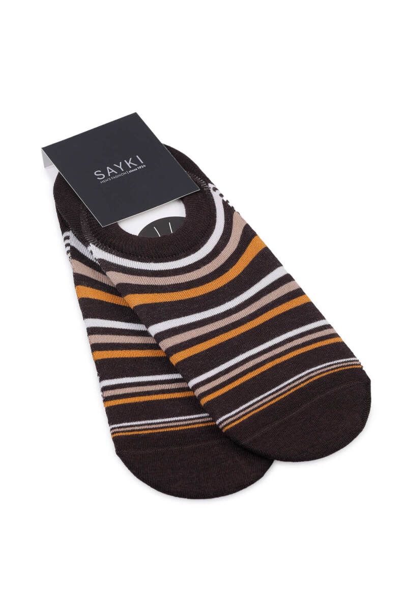 Bej Desenli Pamuklu İkili Babet Çorap - HATEM SAYKI