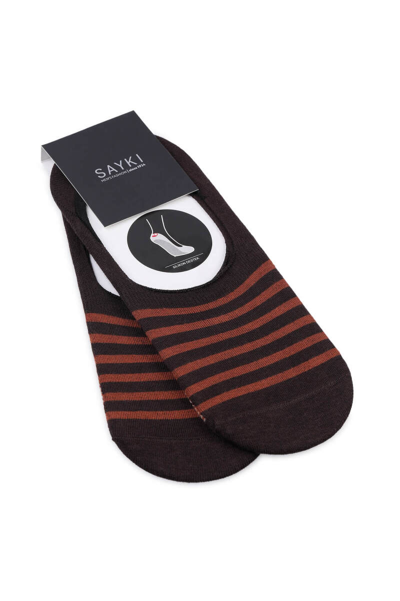 Bej Desenli Pamuklu İkili Babet Çorap - HATEM SAYKI