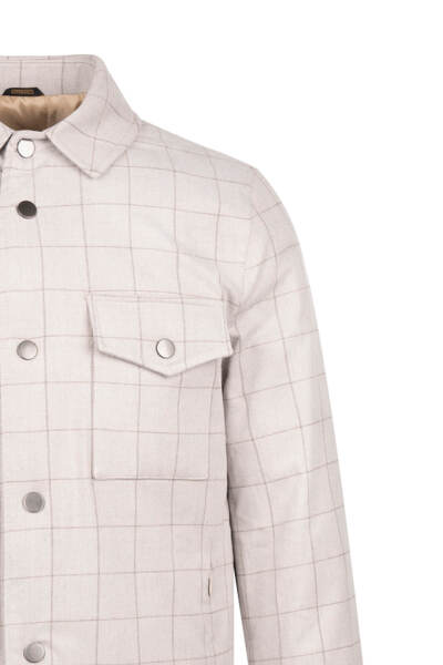 Bej Dinamik Fit Elyaflı Mont - 3