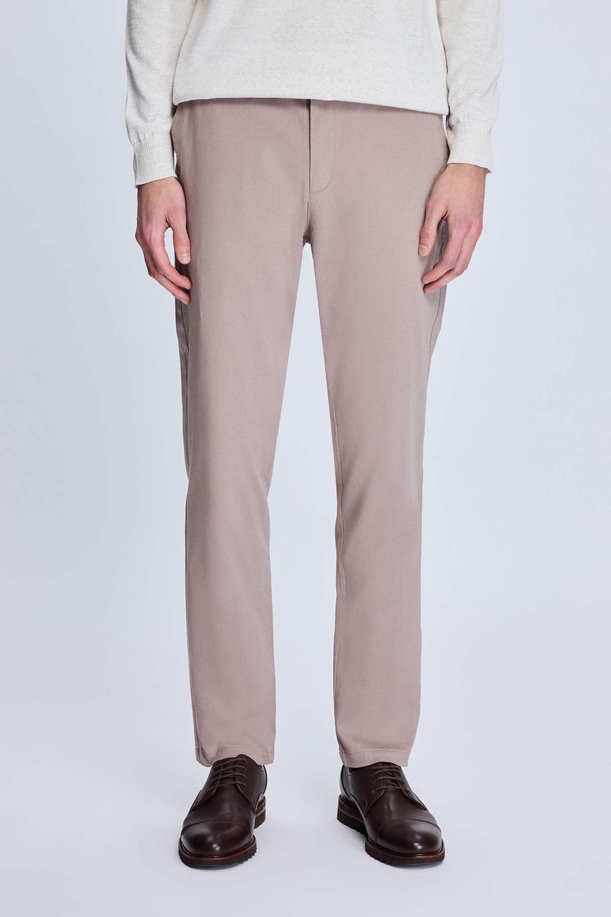 Bej Dinamik Fit Desenli Yandan Cepli Casual Jogger Pantolon - 1