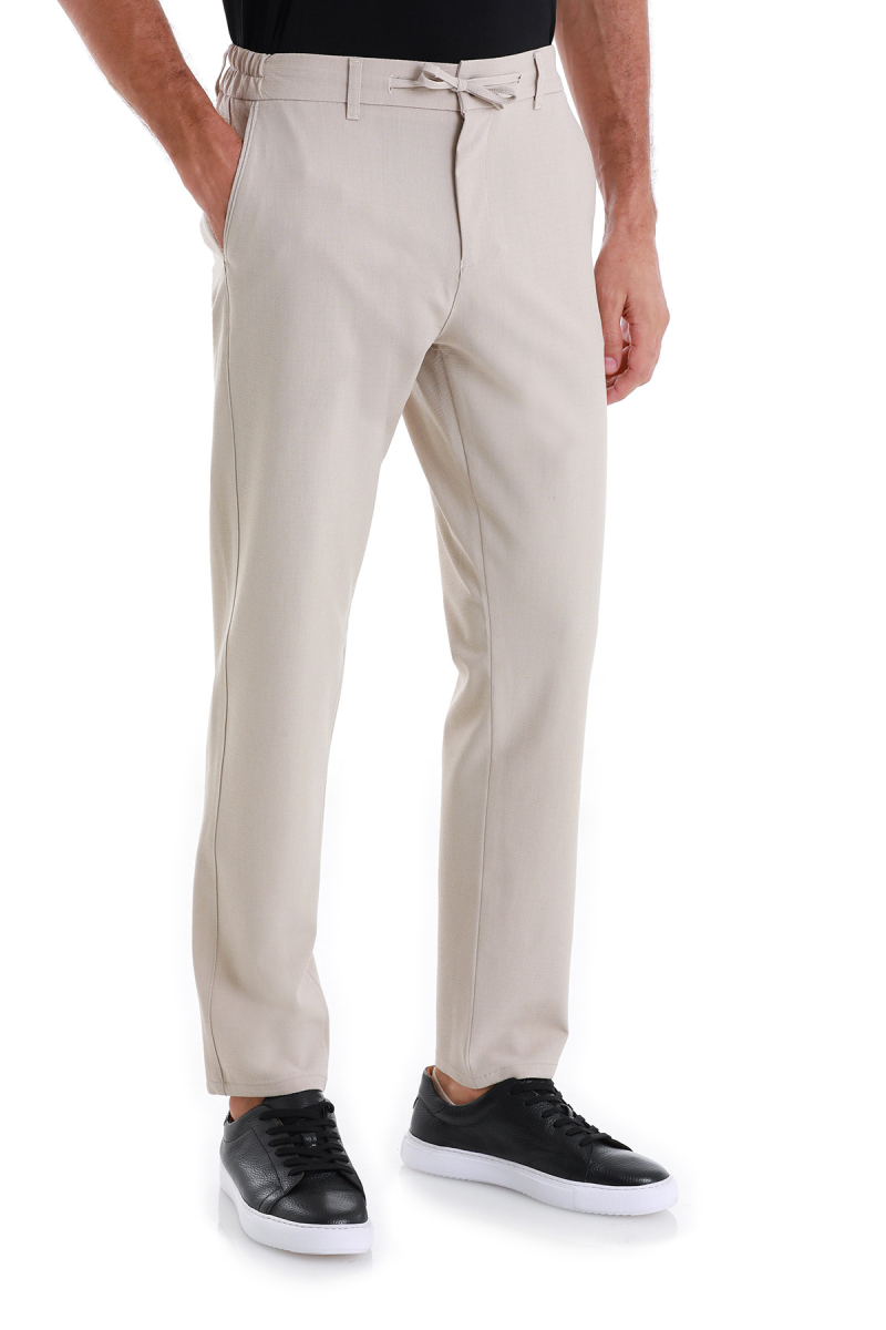 Bej Dinamik Fit Yandan Cepli Jogger Pantolon - HTML (1)