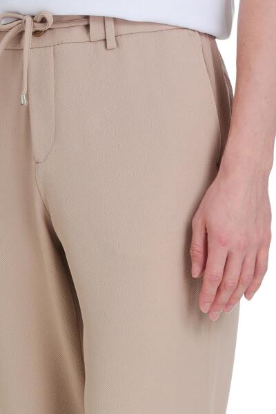 Bej Dinamik Fit Yandan Cepli Jogger Pantolon - 4