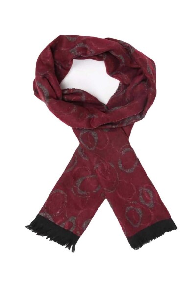 Kırmızı Desenli Atkı - 1