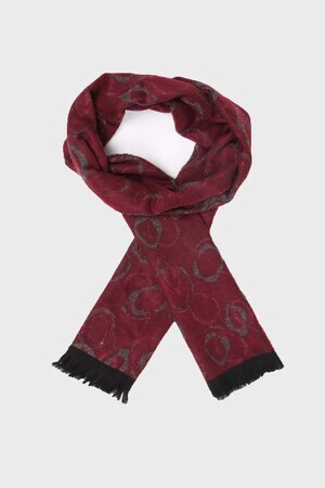 Kırmızı Desenli Atkı - 4