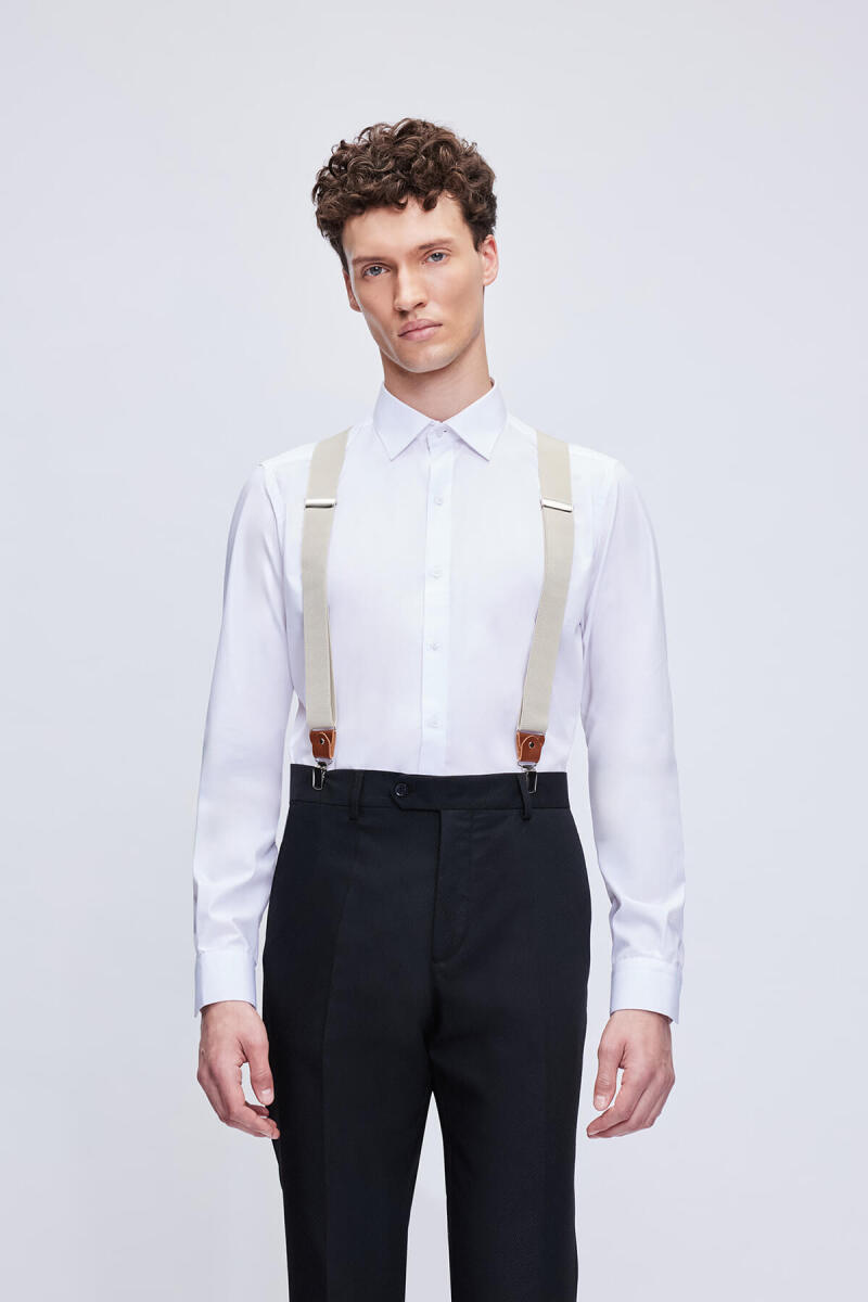 Bej Pantolon Askısı - Hatemoğlu