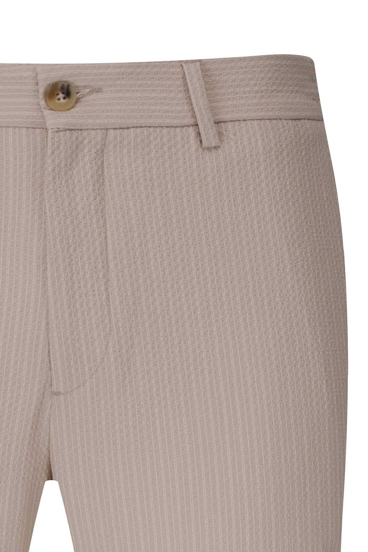 Bej Rahat Kesim Yandan Cepli Jogger Pantolon - 2