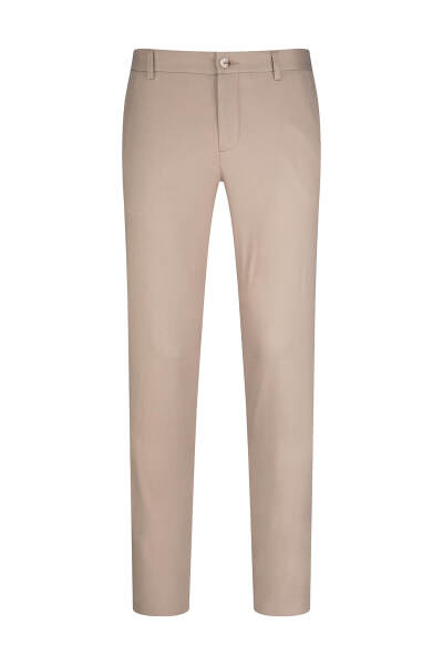 Bej Rahat Kesim Yandan Cepli Pamuklu Jogger Pantolon 